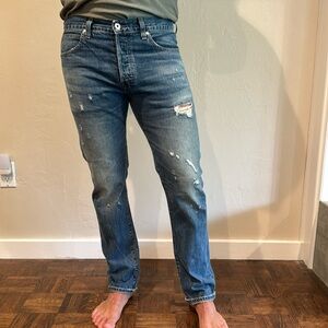 vintage Wallace Barnes Slim Selvedge Denim Jeans USA Made Men’s 32x32